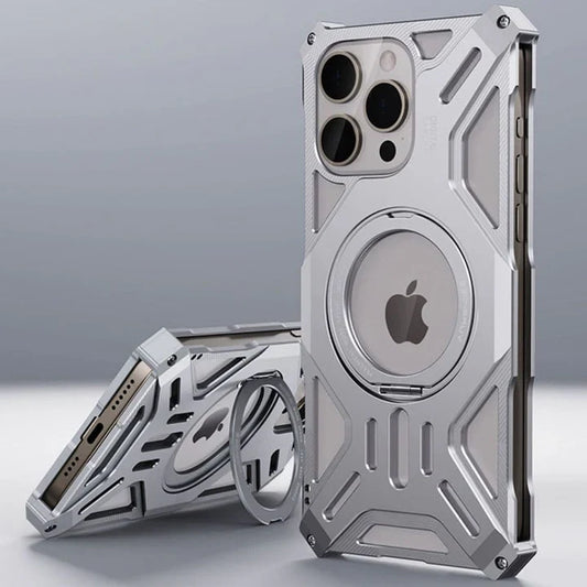 Exclusive for iPhone Magnetic Mecha Phone Case with Adjustable Stand