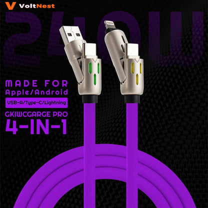 Voltnest The latest240W 4-in-1 Car Cable with Dynamic Lights