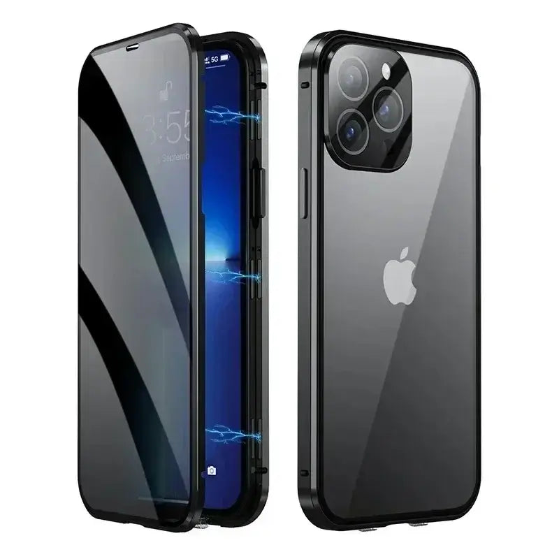 Magnetic Privacy Case for iPhone 12-16 Pro Max | Dual Glass, Anti-Spy & MagSafe Ready